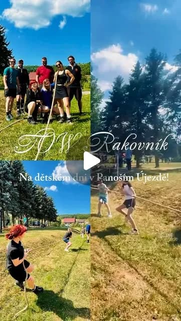 Dětský den v Panoším Újezdě: učíme nejmenší přetahovat lano